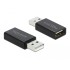 Delock USB 2.0 Adapter Type-A male to Type-A female Data Blocker