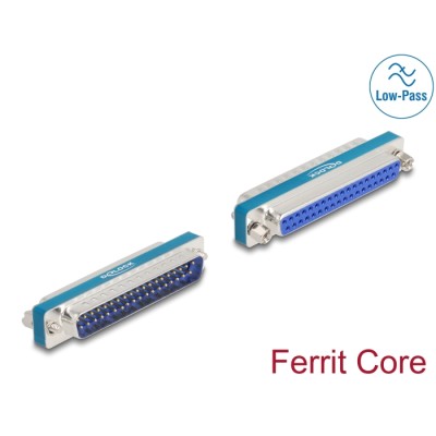 Delock RF/EMI Interference Suppression Filter D-Sub 37 pin male to female with low-pass inductive