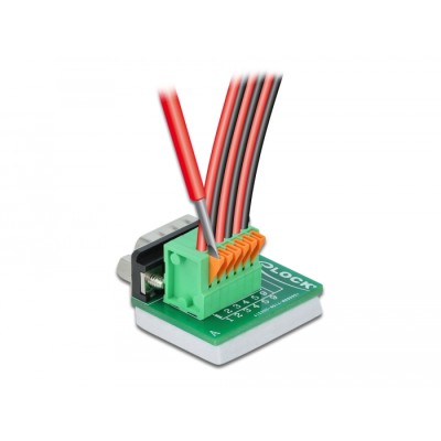 Delock D-Sub 9 male to Terminal Block with Push Button vertical 2