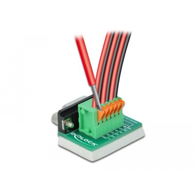 Delock D-Sub9 female to Terminal Block with Push Button vertical 2