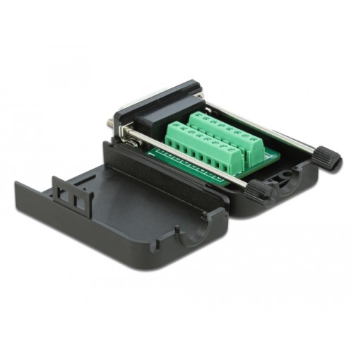 Delock D-Sub15 female to Terminal Block with Enclosure