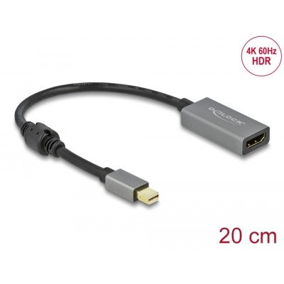 Delock Active mini DisplayPort 1.4 to HDMI Adapter 4K 60 Hz (HDR)