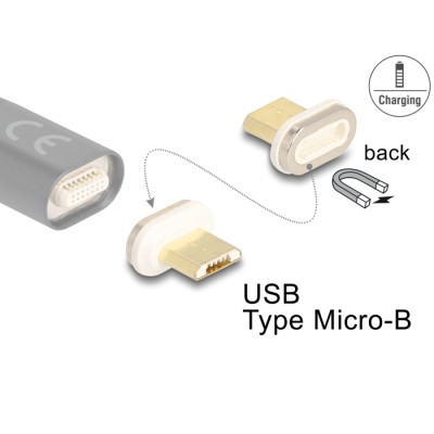 Delock Magnetic Adapter USB Type Micro-B male