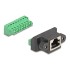Delock RJ45 jack to Terminal Block Adapter for Installation 8 pin 2-part