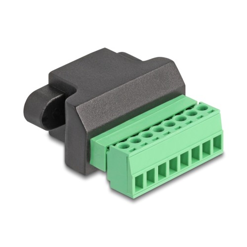Delock RJ45 jack to Terminal Block Adapter for Installation 8 pin 2-part