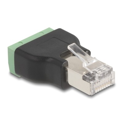 Delock RJ45 plug to Terminal Block Adapter 4 pin