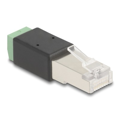 Delock RJ45 plug to Terminal Block Adapter 2 pin