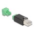 Delock RJ45 plug to Terminal Block Adapter 3 pin 2-part