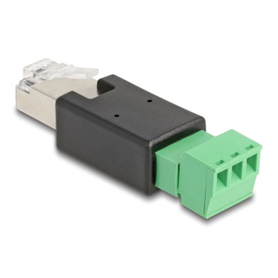 Delock RJ45 plug to Terminal Block Adapter 3 pin 2-part 2