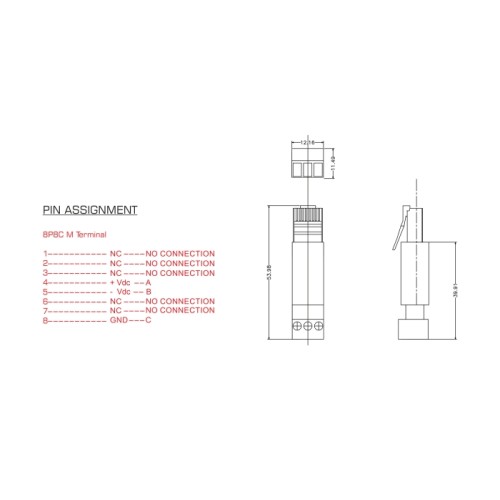 Delock RJ45 plug to Terminal Block Adapter 3 pin 2-part