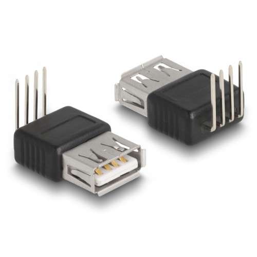 Delock Adapter USB 2.0 Type-A female to 4 pin 90° angled