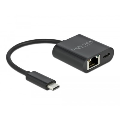 Delock USB Type-C™ Adapter to Gigabit LAN 10/100/1000 Mbps with Power Delivery port black 2