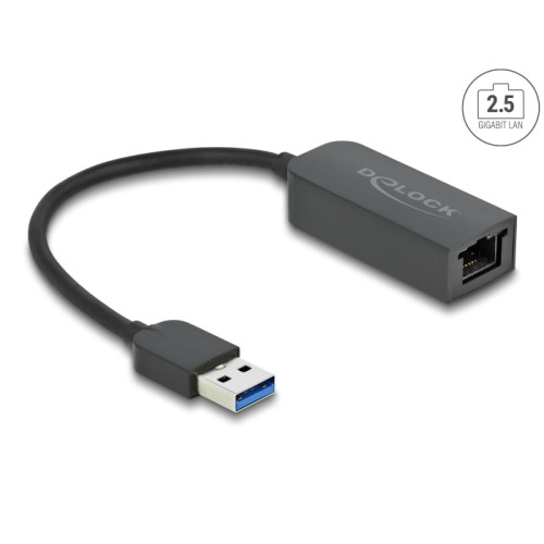 Delock Adapter USB Type-A male to 2.5 Gigabit LAN compact