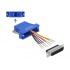 Delock Adapter D-Sub 25 pin male to RJ45 female Assembly Kit blue