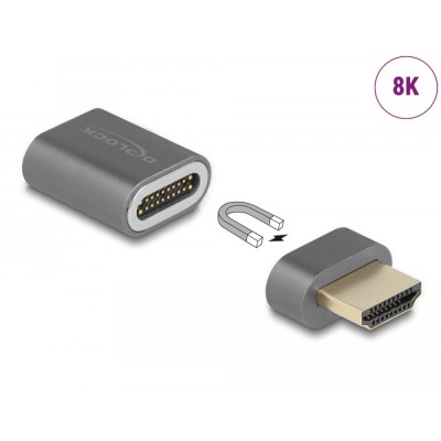Delock HDMI Adapter male to female 8K 60 Hz magnetic