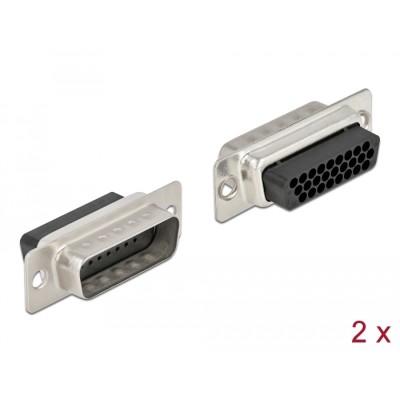 Delock D-Sub HD 26 pin crimp male, metal, 2 pieces