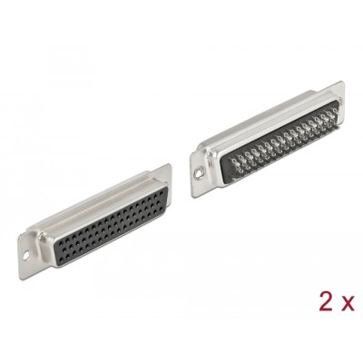 Delock D-Sub HD 50 pin female metal, solder version, 2 pieces