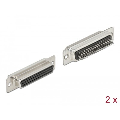 Delock D-Sub HD 44 pin female metal solder version 2 pieces