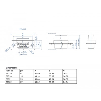 Delock D-Sub 37 pin crimp female, metal, 2 pieces 2