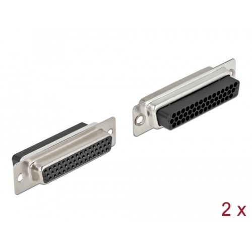 Delock D-Sub HD 44 pin crimp female, metal, 2 pieces