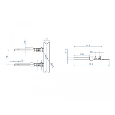 Delock Crimp contacts for D-Sub crimp male 40 pieces 2
