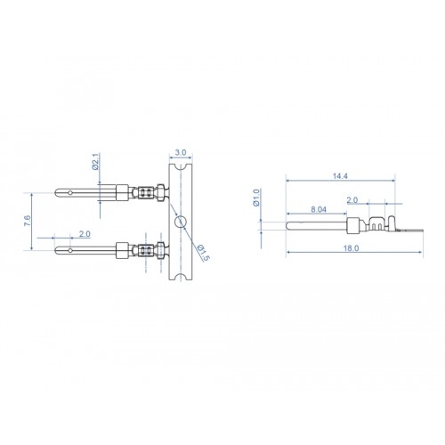 Delock Crimp contacts for D-Sub crimp male 40 pieces