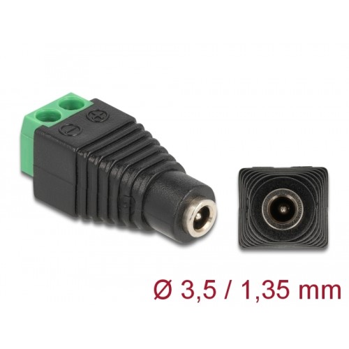 Delock Adapter DC 1.35 x 3.5 mm female  Terminal Block 2 pin
