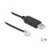 Delock Adapter cable USB Type-A to Serial RS-232 RJ12 with ESD protection Leadshine 2 m
