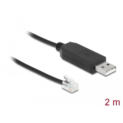 Delock Adapter cable USB Type-A to Serial RS-232 RJ10 with ESD protection Meade Autostar 2 m