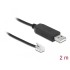 Delock Adapter cable USB Type-A to Serial RS-232 RJ10 with ESD protection Meade Autostar 2 m