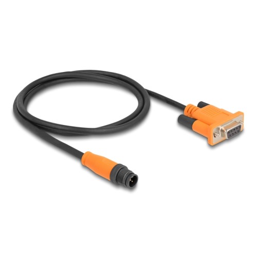 Delock M12 CAN Bus Cable A-coded 5 pin male to D-Sub 9 female 1 m