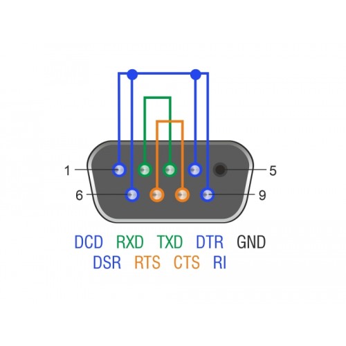 Delock RS-232/422/485 Loopback adapter with DB9 male