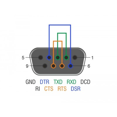 Delock RS-232/422/485 Loopback adapter with DB9 female 2