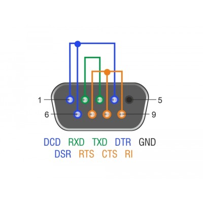 Delock RS-232/422/485 Loopback adapter with DB9 male 2