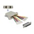 Delock D-Sub 25 pin crimp female to 2 x RJ45 female with assembly kit beige