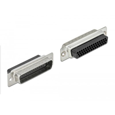 Delock D-Sub HD 44 pin crimp male to 2 x RJ45 female with assembly kit beige 2