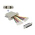 Delock D-Sub HD 44 pin crimp female to 2 x RJ45 female with assembly kit beige