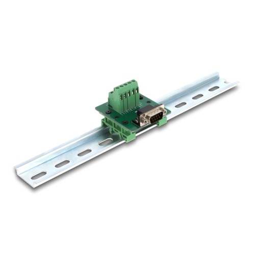 Delock D-Sub 9 pin male to Terminal Block for DIN rail