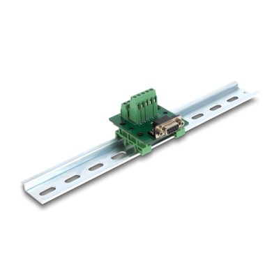 Delock D-Sub 9 pin female to Terminal Block for DIN rail