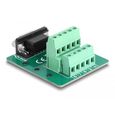 Delock D-Sub 9 pin female to Terminal Block for DIN rail 2