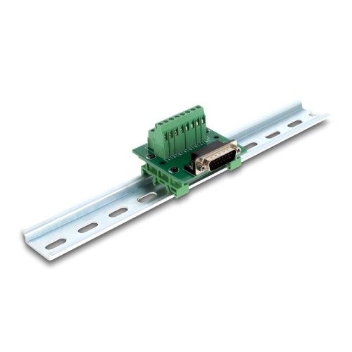 Delock D-Sub 15 pin male to Terminal Block for DIN rail