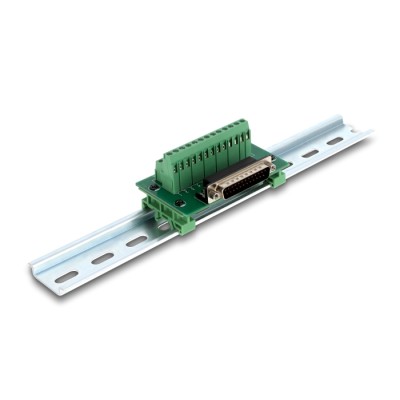Delock D-Sub 25 pin male to Terminal Block for DIN rail