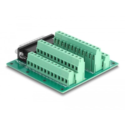 Delock D-Sub HD 44 pin male to Terminal Block for DIN rail 2