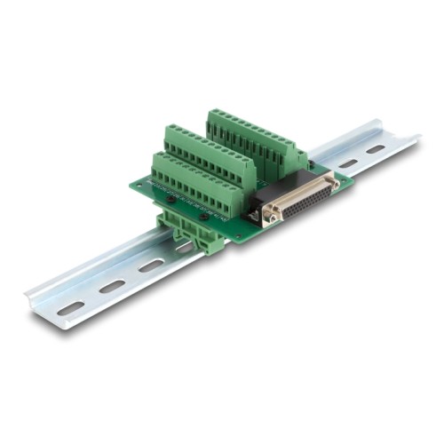 Delock D-Sub HD 44 pin female to Terminal Block for DIN rail