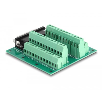 Delock D-Sub HD 44 pin female to Terminal Block for DIN rail 2