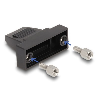 Delock Housing for D-Sub 9 pin male / female plastic housing for flat cable