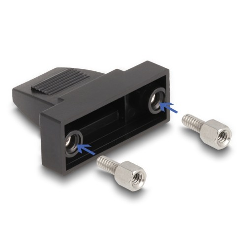 Delock Housing for D-Sub 9 pin male / female plastic housing for flat cable