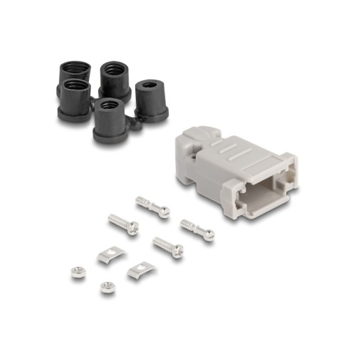 Delock Housing for D-Sub 9 pin male / female with rubber seals