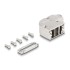 Delock Housing for D-Sub 9 pin male / female with metal bracket 90° angled