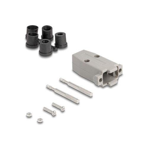 Delock Housing for D-Sub 9 pin male / female with rubber seals